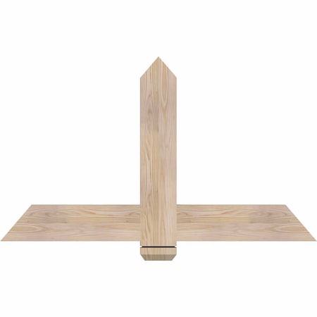 Ekena Millwork Eugene Smooth Timber Gable Bracket, Douglas Fir, 48"W x 28"H x 1 1/2"D x 5 1/2"F, 14/12 Pitch GBW048X28X0206EUG00SDF